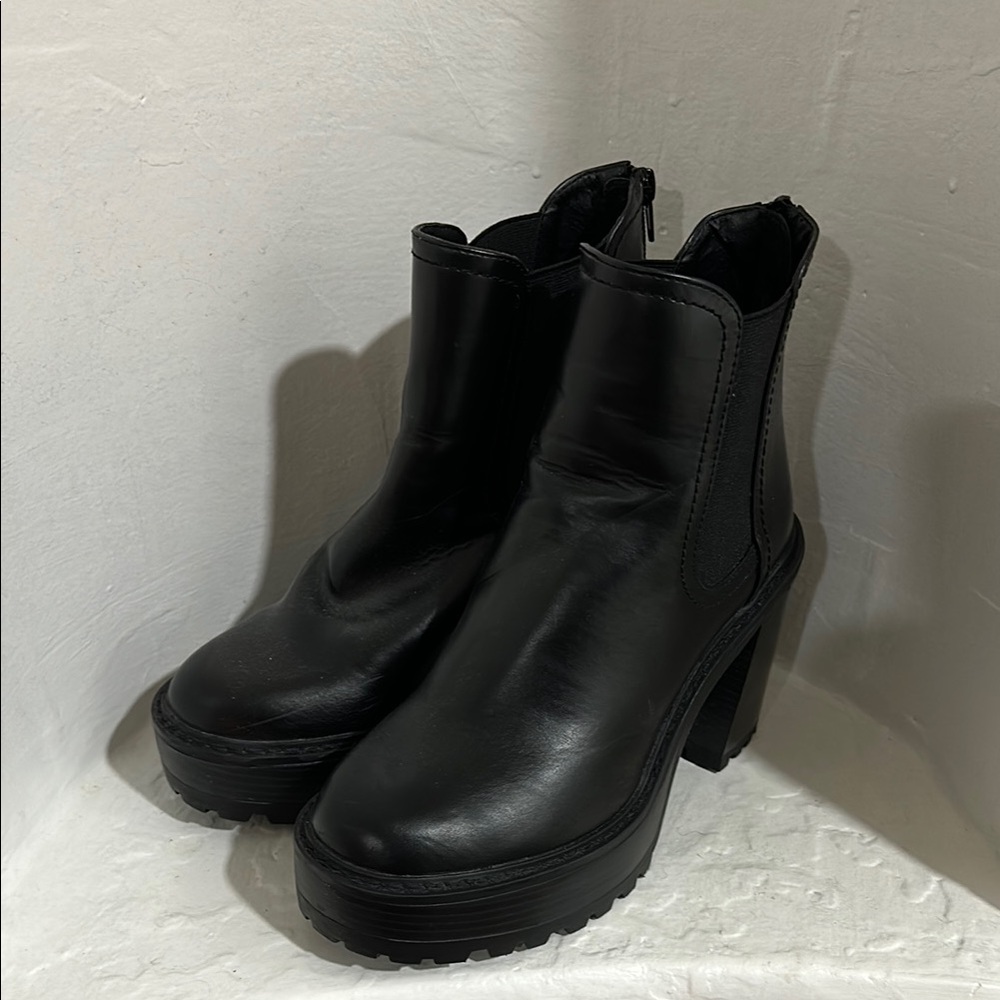 Madden Girl Leather Ankle Boots